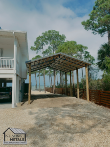 Spacious 20x30 pole barn designed for boat storage.